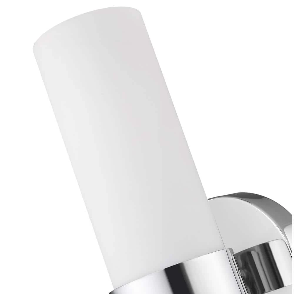 Romilly 5 in. 2-Light Chrome Vanity Light with Frosted Glass Shade by OVE Decors 6 Romilly 5 in. 2-Light Chrome Vanity Light with Frosted Glass Shade by OVE Decors - Image 4
