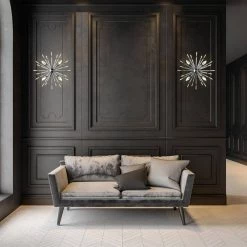 Sputnik 4.75 in. 4-Light Chrome Vanity Light with Crystals by OVE Decors -Kenroy Home Sales chrome ove decors vanity lighting 15lva sput16 l 31 1000