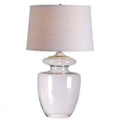 Apothecary 29 in. Clear Glass Table Lamp by Kenroy Home
