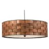 Shaker 3-Light Dark Woven Wood Pendant by Kenroy Home 1 Shaker 3-Light Dark Woven Wood Pendant by Kenroy Home -Kenroy Home Sales dark woven wood finish kenroy home chandeliers 92038dww 64 1000