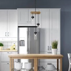 Portsmouth 3-Light Black Chandelier with Glass Shades by OVE Decors -Kenroy Home Sales driftwood black ove decors chandeliers 15lch port12 pb 31 1000