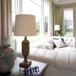 Regalto 25 in. Driftwood Lamp with Oatmeal Fabric Shade (3-Pack) by Kenroy Home -Kenroy Home Sales driftwood finish kenroy home table lamps 35266dw 1f 1000