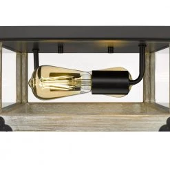 Winchester in 2-Light Driftwood Flush Mount with Glass Shade by OVE Decors -Kenroy Home Sales driftwood ove decors flush mount lights 15lfm winc12 pw 44 1000