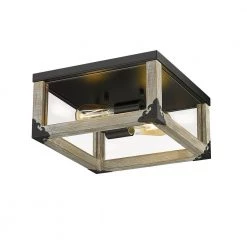 Winchester in 2-Light Driftwood Flush Mount with Glass Shade by OVE Decors -Kenroy Home Sales driftwood ove decors flush mount lights 15lfm winc12 pw fa 1000