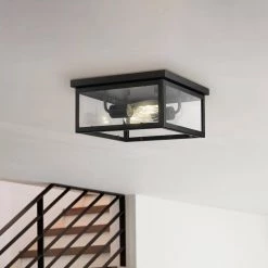 Bruce 11.8 in. W 2-Light Driftwood Square Flush Mount by OVE Decors 15 Bruce 11.8 in. W 2-Light Driftwood Square Flush Mount by OVE Decors -Kenroy Home Sales driftwood ove decors flush mount lights 15lfmr bruc12 p 31 1000