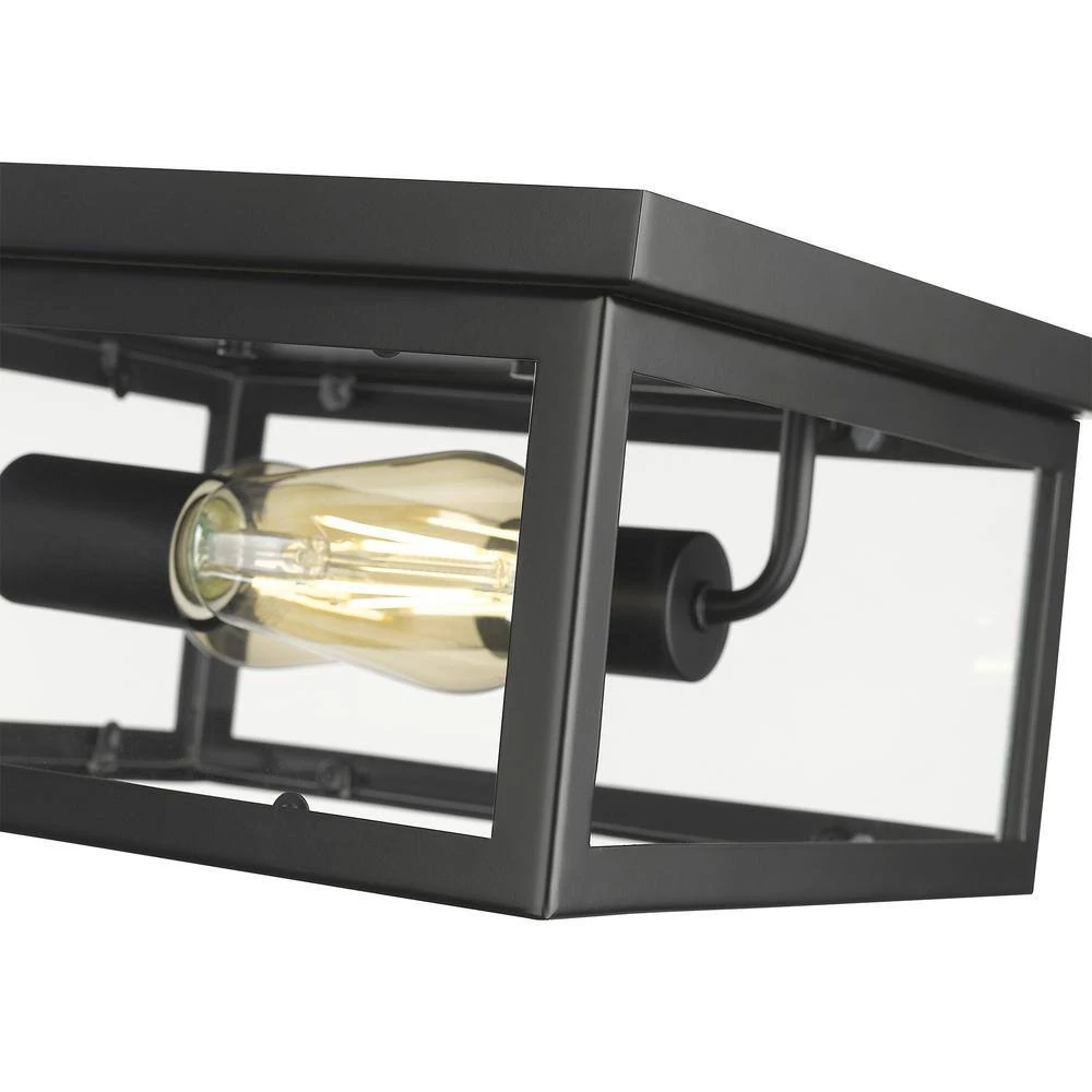 Bruce 11.8 in. W 2-Light Driftwood Square Flush Mount by OVE Decors 8 Bruce 11.8 in. W 2-Light Driftwood Square Flush Mount by OVE Decors - Image 6