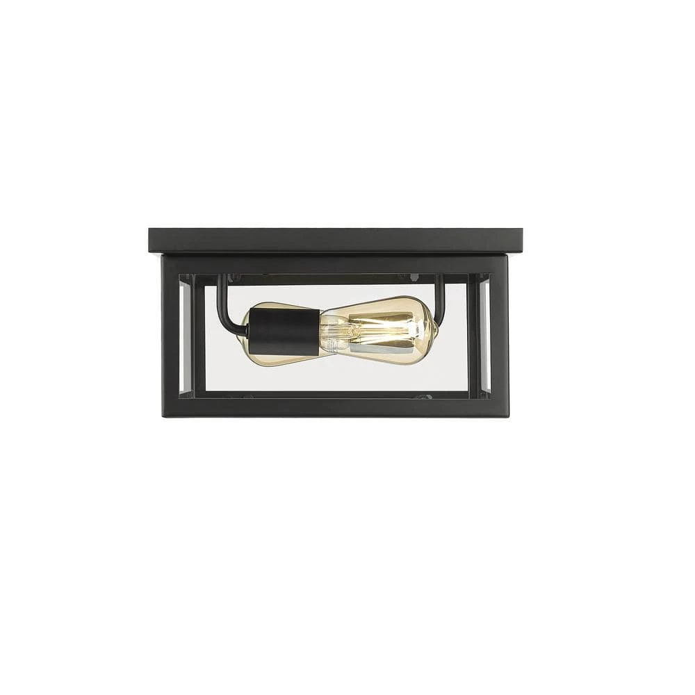 Bruce 11.8 in. W 2-Light Driftwood Square Flush Mount by OVE Decors 3 Bruce 11.8 in. W 2-Light Driftwood Square Flush Mount by OVE Decors