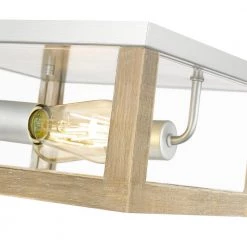 Lois 11.8 in. W 2-Light Driftwood Square Flush Mount by OVE Decors -Kenroy Home Sales driftwood ove decors flush mount lights 15lfmr loi912 l 44 1000