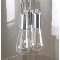 Capri 3-Light Extra-Large Chrome Pendant by Kenroy Home -Kenroy Home Sales extra large chrome kenroy home chandeliers 93213ch 4f 1000