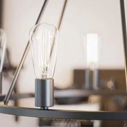 Hixon 5-Light Graphite Chandelier by Kenroy Home -Kenroy Home Sales forged graphite finish kenroy home chandeliers 93565fgrph 76 1000