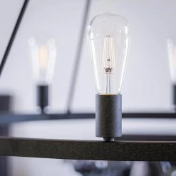 Hixon 8-Light Forged Graphite Island Pendant by Kenroy Home -Kenroy Home Sales forged graphite finish kenroy home chandeliers 93566fgrph 4f 1000