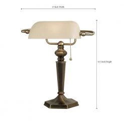 Mackinley 15 in. Georgetown Bronze Banker Lamp by Kenroy Home -Kenroy Home Sales georgetown bronze kenroy home desk lamps 20615gbrz c3 1000