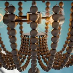 Dumas 15.75 in. 3-Light Golden Bronze Wood Bead Flush Mount Light by Kenroy Home 12 Dumas 15.75 in. 3-Light Golden Bronze Wood Bead Flush Mount Light by Kenroy Home -Kenroy Home Sales golden bronze finish with gray wood beads kenroy home flush mount lights 93134gbrz 1f 1000