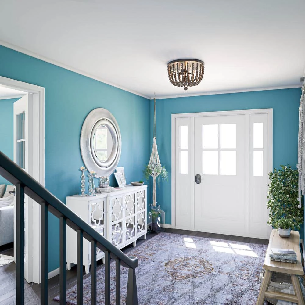 Dumas 15.75 in. 3-Light Golden Bronze Wood Bead Flush Mount Light by Kenroy Home 4 Dumas 15.75 in. 3-Light Golden Bronze Wood Bead Flush Mount Light by Kenroy Home - Image 2