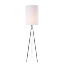 Brock 61 in. Gray Floor Lamp with Drum Shade by Kenroy Home