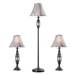 Sperry 28 in. Bronze 2 Table and 1 Floor Lamp Set by Kenroy Home