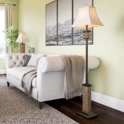 Bennington 29 in. Natural Slate 2 Table and 1 Floor Lamp Set by Kenroy Home -Kenroy Home Sales kenroy home lamp sets 31207 1f 1000