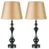 Stratton II 28 in. Oil-Rubbed Bronze Table Lamp Set (2-Pack) by Kenroy Home