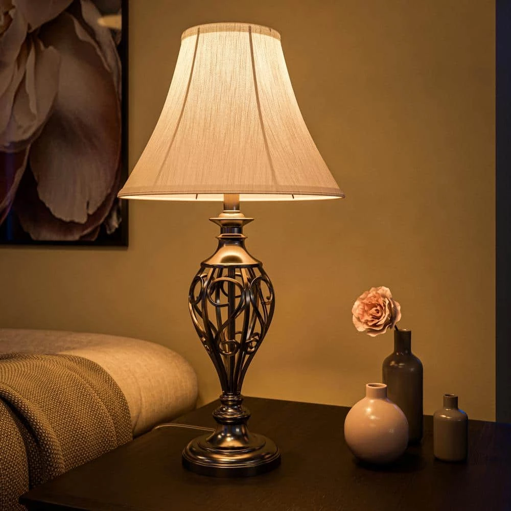 Cerise 27 in. Silver 2-Table and 1-Floor Lamp Set by Kenroy Home 7 Cerise 27 in. Silver 2-Table and 1-Floor Lamp Set by Kenroy Home - Image 5