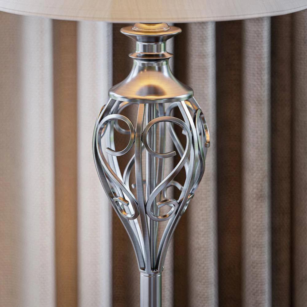 Cerise 27 in. Silver 2-Table and 1-Floor Lamp Set by Kenroy Home 5 Cerise 27 in. Silver 2-Table and 1-Floor Lamp Set by Kenroy Home - Image 3