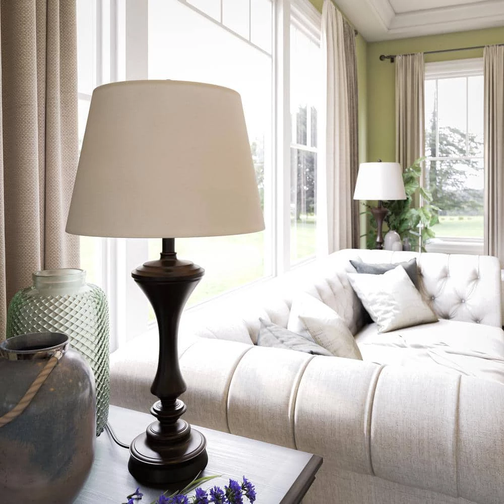 Isabella 29 in. Copper Table Lamps (2-Pack) by Kenroy Home 4 Isabella 29 in. Copper Table Lamps (2-Pack) by Kenroy Home - Image 2