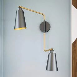 Alvar 2-Light Black Sconce by Kenroy Home -Kenroy Home Sales matte black kenroy home wall sconces 93672bl 1f 1000