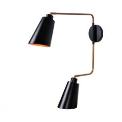 Alvar 2-Light Black Sconce by Kenroy Home