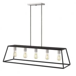 Agnes II 5-Light Matte Black Wrought Iron Pendant by OVE Decors -Kenroy Home Sales matte black ove decors chandeliers 15lpe agn238 pb 4f 1000