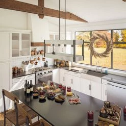 Pioneer 4 Light Matte Black Island Chandelier with Galvanized Tin Accents by Kenroy Home -Kenroy Home Sales matte black with galvanized tin accents kenroy home chandeliers 93424bl fa 1000