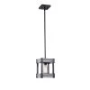 Pioneer 1-Light Matte Black with Galvanized Tin Accents Mini Pendant by Kenroy Home