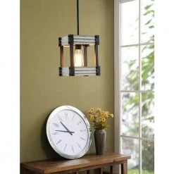 Pioneer 1-Light Matte Black with Galvanized Tin Accents Mini Pendant by Kenroy Home -Kenroy Home Sales matte black with galvanized tin accents kenroy home pendant lights 93421bl c3 1000