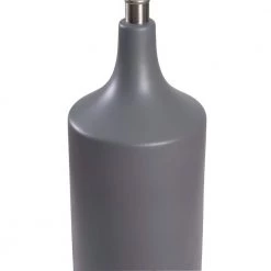 Crayon 25 in. Gray Table Lamp with White Linen Shade by Kenroy Home 9 Crayon 25 in. Gray Table Lamp with White Linen Shade by Kenroy Home -Kenroy Home Sales matte gray ceramic finish kenroy home table lamps 33159gry 4f 1000