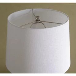 Crayon 25 in. Orange Table Lamp with White Linen Shade by Kenroy Home -Kenroy Home Sales matte orange ceramic finish kenroy home table lamps 33159orng 4f 1000