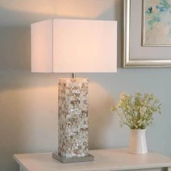 Pearl 30 in. Mother of Pearl Table Lamp by Kenroy Home -Kenroy Home Sales mother of pearl kenroy home table lamps 32025mop 44 1000