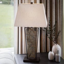 Free Fall 30 in. Natural Slate Table Lamp by Kenroy Home -Kenroy Home Sales natural slate kenroy home table lamps 32227sl 44 1000