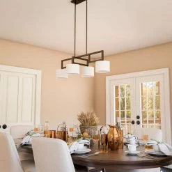 Endicott 4-Light Oil-Rubbed Bronze Island Light by Kenroy Home -Kenroy Home Sales oil rubbed bronze finish kenroy home chandeliers 10064orb fa 1000