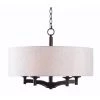 Rutherford 5-Light Bronze Pendant with Taupe Shade by Kenroy Home -Kenroy Home Sales oil rubbed bronze finish kenroy home chandeliers 93637orb 64 1000