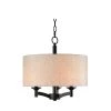 Rutherford 3-Light Bronze Pendant with Taupe Shade by Kenroy Home