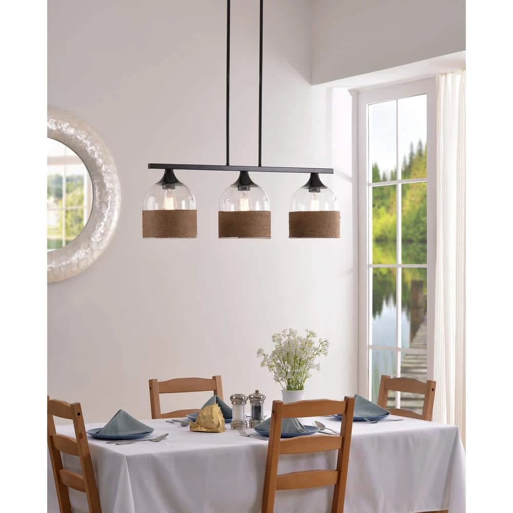 Catalina 3-Light Oil Rubbed Bronze Island Light Pendant by Kenroy Home 5 Catalina 3-Light Oil Rubbed Bronze Island Light Pendant by Kenroy Home - Image 3
