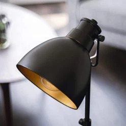 Polk 15 in. Bronze Indoor Desk Lamp with Bronze Shade by Kenroy Home -Kenroy Home Sales oil rubbed bronze finish kenroy home desk lamps 32977orb 4f 1000