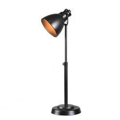 Polk 15 in. Bronze Indoor Desk Lamp with Bronze Shade by Kenroy Home