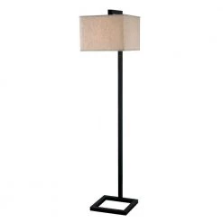 4 Square 1-Light 64 in. Oil-Rubbed Bronze Floor Lamp by Kenroy Home