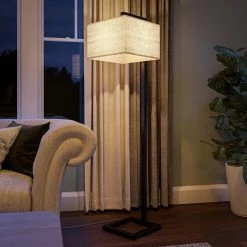 4 Square 1-Light 64 in. Oil-Rubbed Bronze Floor Lamp by Kenroy Home -Kenroy Home Sales oil rubbed bronze finish kenroy home floor lamps 21080orb 76 1000