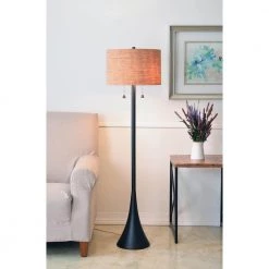 Bulletin 59 in. Oil Rubbed Bronze Floor Lamp with Cork Shade by Kenroy Home -Kenroy Home Sales oil rubbed bronze finish kenroy home floor lamps 32093orb 31 1000