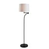 Seven 59 in. Oil Rubbed Bronze Floor Lamp with White Tapered Shade by Kenroy Home