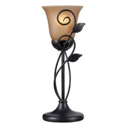 Arbor 16.25 in. 1-Light Bronze Table Torchiere Lamp by Kenroy Home