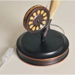 Fly Rod 28 in. Oil-Rubbed Bronze Table Lamp with Wood Accent by Kenroy Home 14 Fly Rod 28 in. Oil-Rubbed Bronze Table Lamp with Wood Accent by Kenroy Home -Kenroy Home Sales oil rubbed bronze finish w wood finish accent kenroy home table lamps 32193orb fa 1000