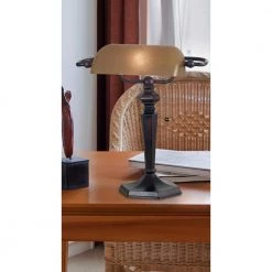 Chesapeake 15 in. Oil-Rubbed Bronze Banker Lamp by Kenroy Home -Kenroy Home Sales oil rubbed bronze kenroy home desk lamps 20610orb 31 1000