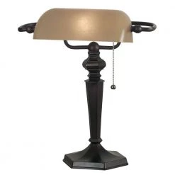 Kenroy Home Sales 23 Chesapeake 15 in. Oil-Rubbed Bronze Banker Lamp by Kenroy Home