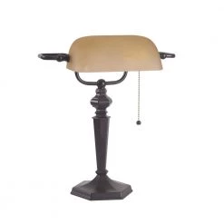 Chesapeake 15 in. Oil-Rubbed Bronze Banker Lamp by Kenroy Home -Kenroy Home Sales oil rubbed bronze kenroy home desk lamps 20610orb fa 1000